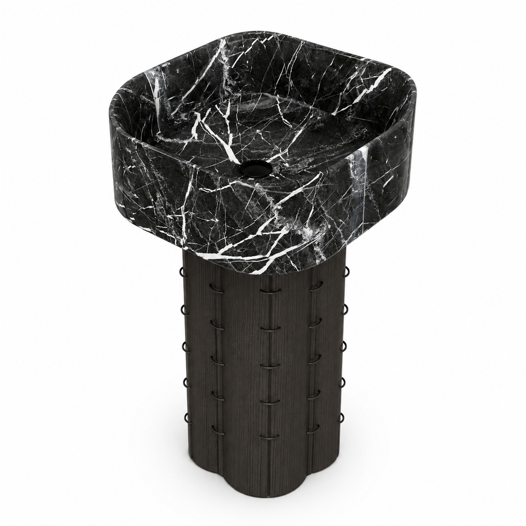 Westwood Sculptural Marble Pedestal Basin