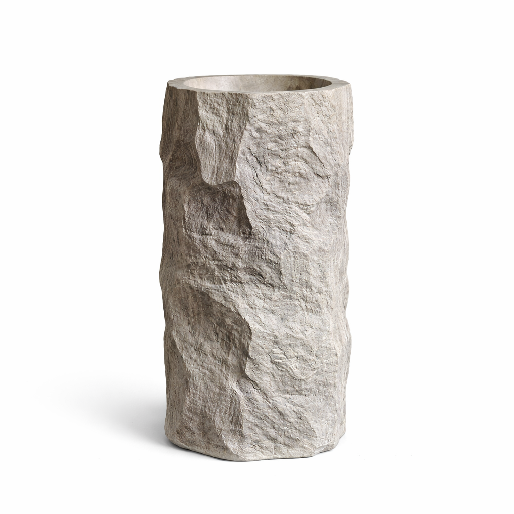 Wabi Stone Cylinder Basin – Raw Zen