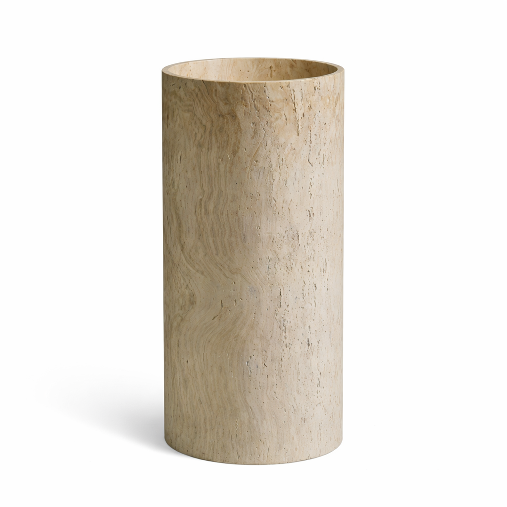 Wabi Travertine Column Basin – Desert Edition