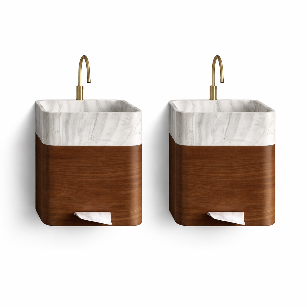 Wabi Wood Wall Basin – Compact Edition