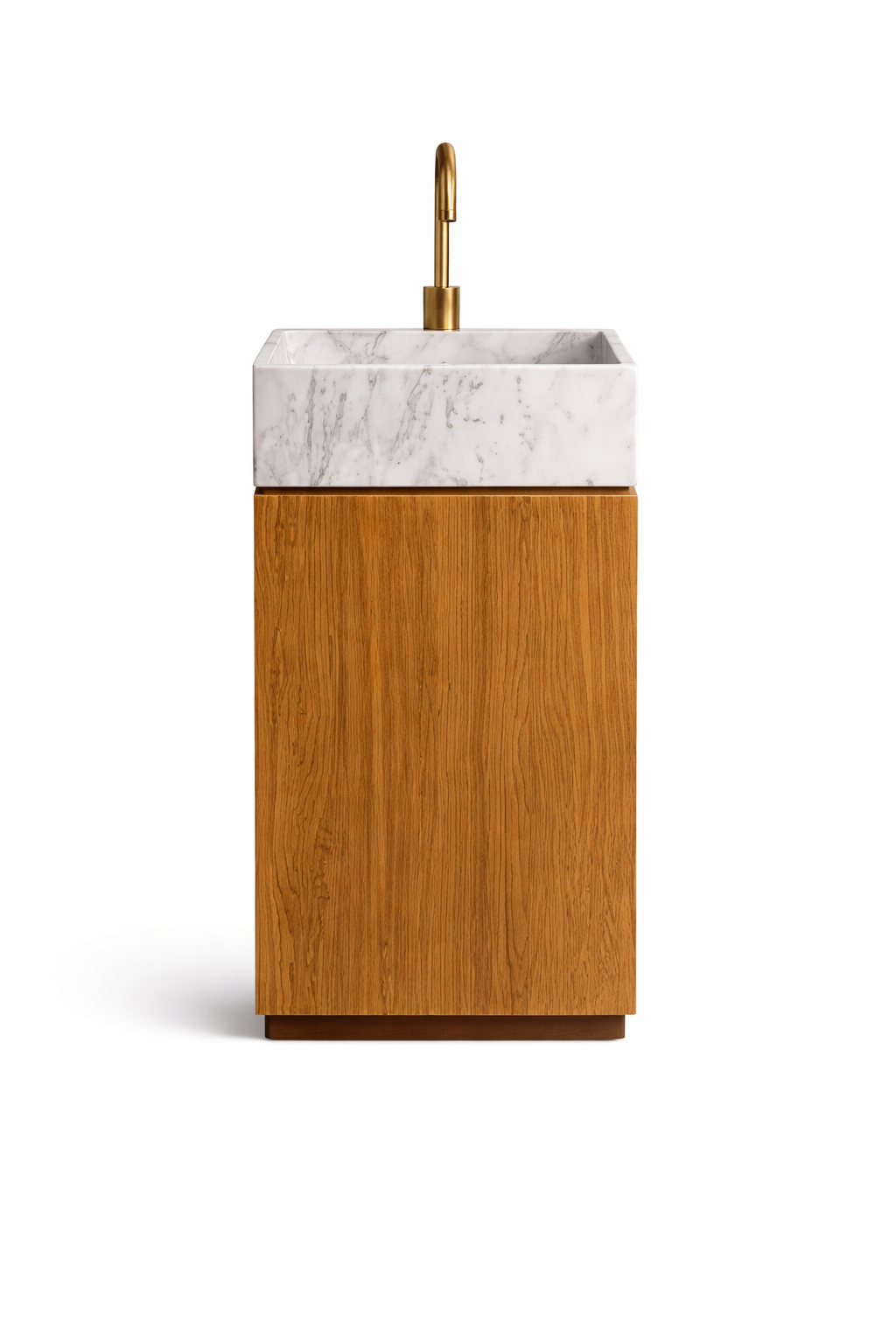Wood & Marble Freestanding Basin – Premium Edition