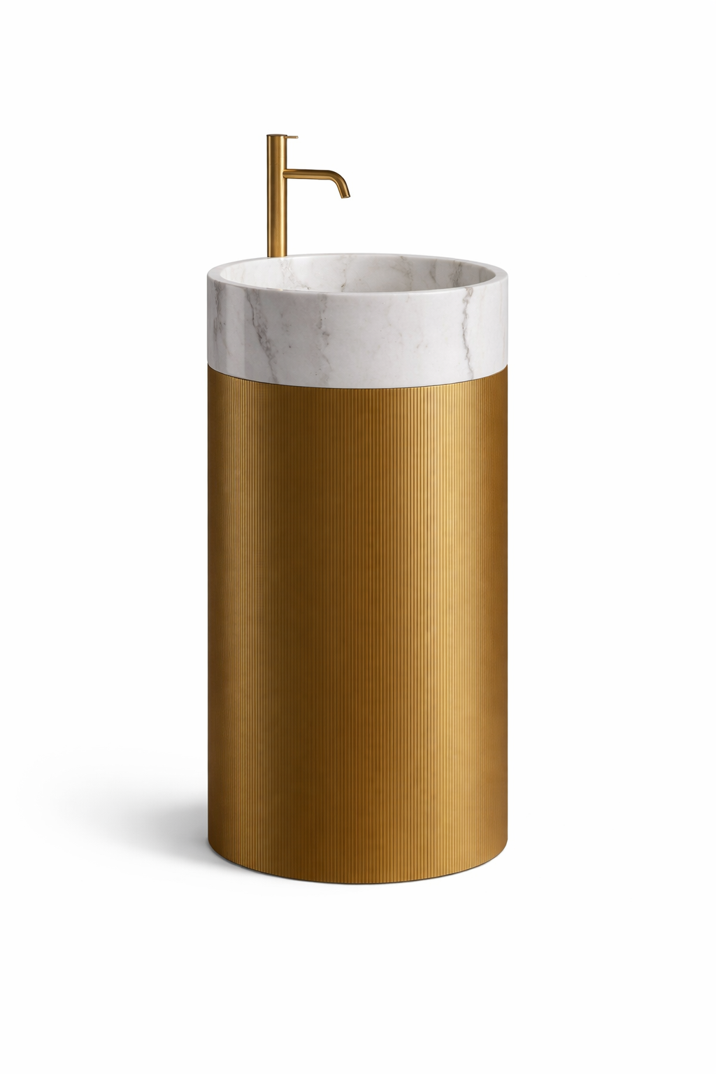 Golden Groove Designer Freestanding Basin – Luxury Edition