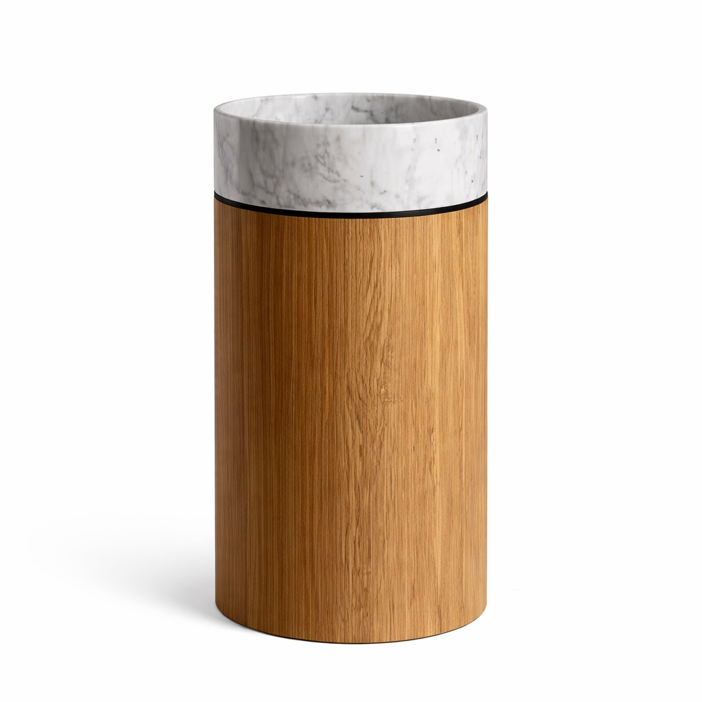 Wood & Marble Freestanding Basin