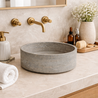 Round Artificial Stone Countertop Basin