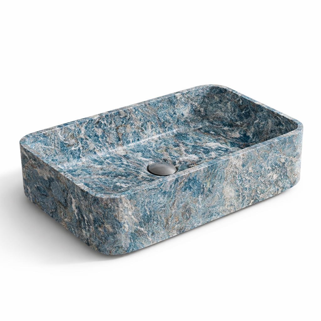Square Stone Texture Countertop Wash Basin
