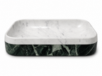 Rectangular Dual-Tone Marble Basin