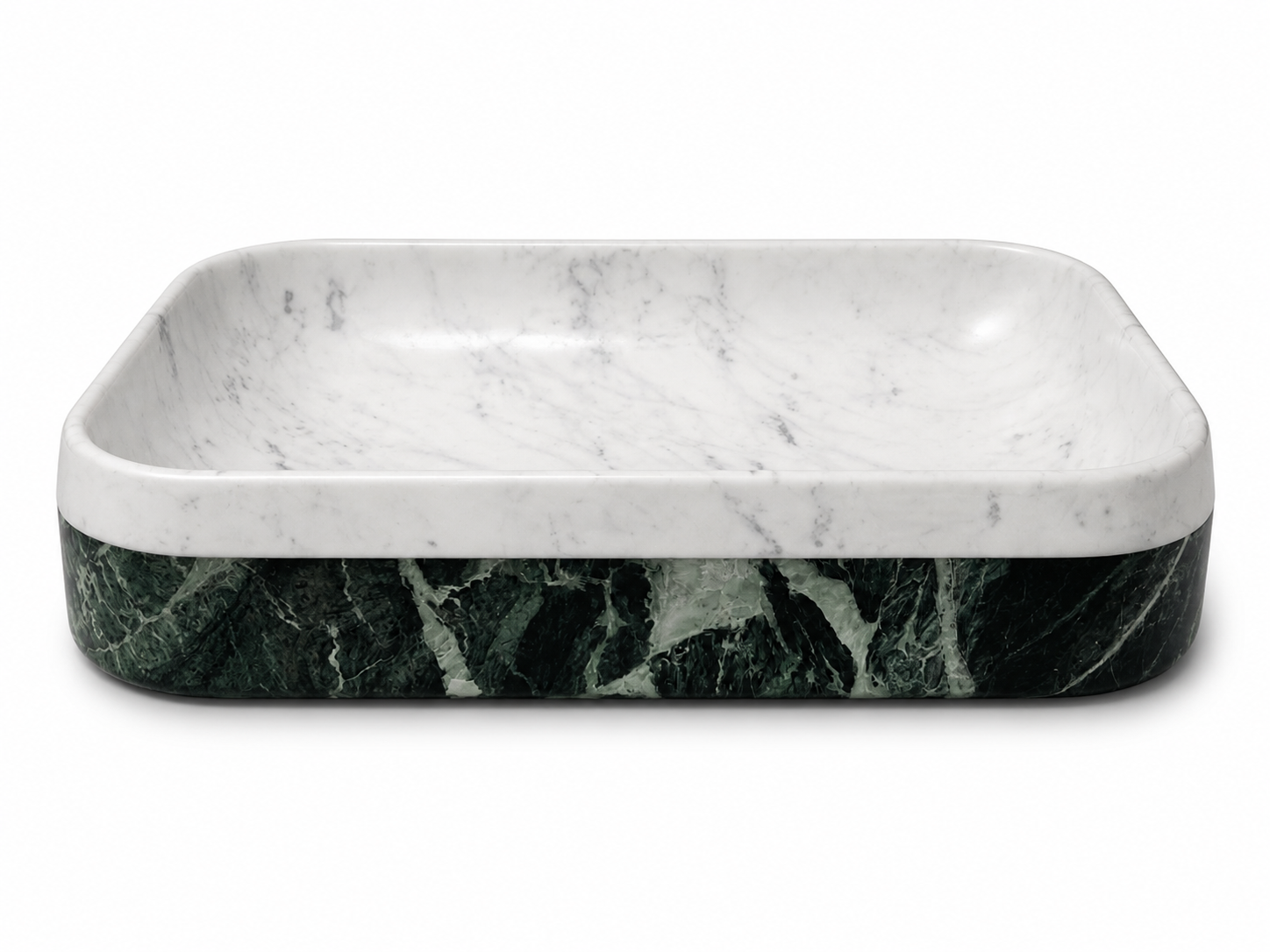 Rectangular Dual-Tone Marble Basin