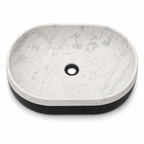 Dual-Tone Marble Countertop Basin