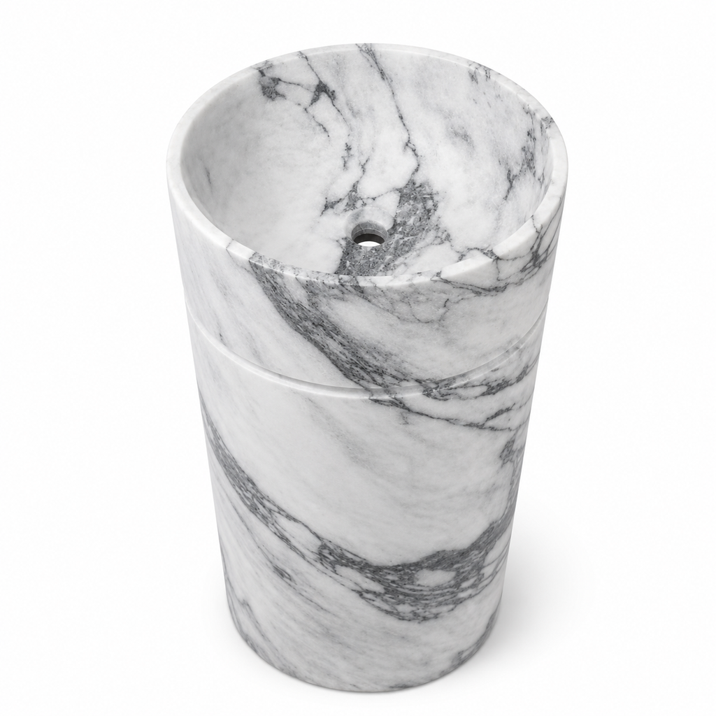 Carrara Marble Freestanding Basin