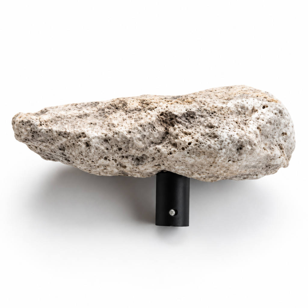 Silver Galaxy Travertine Door Handle