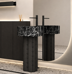 Westwood Sculptural Marble Pedestal Basin