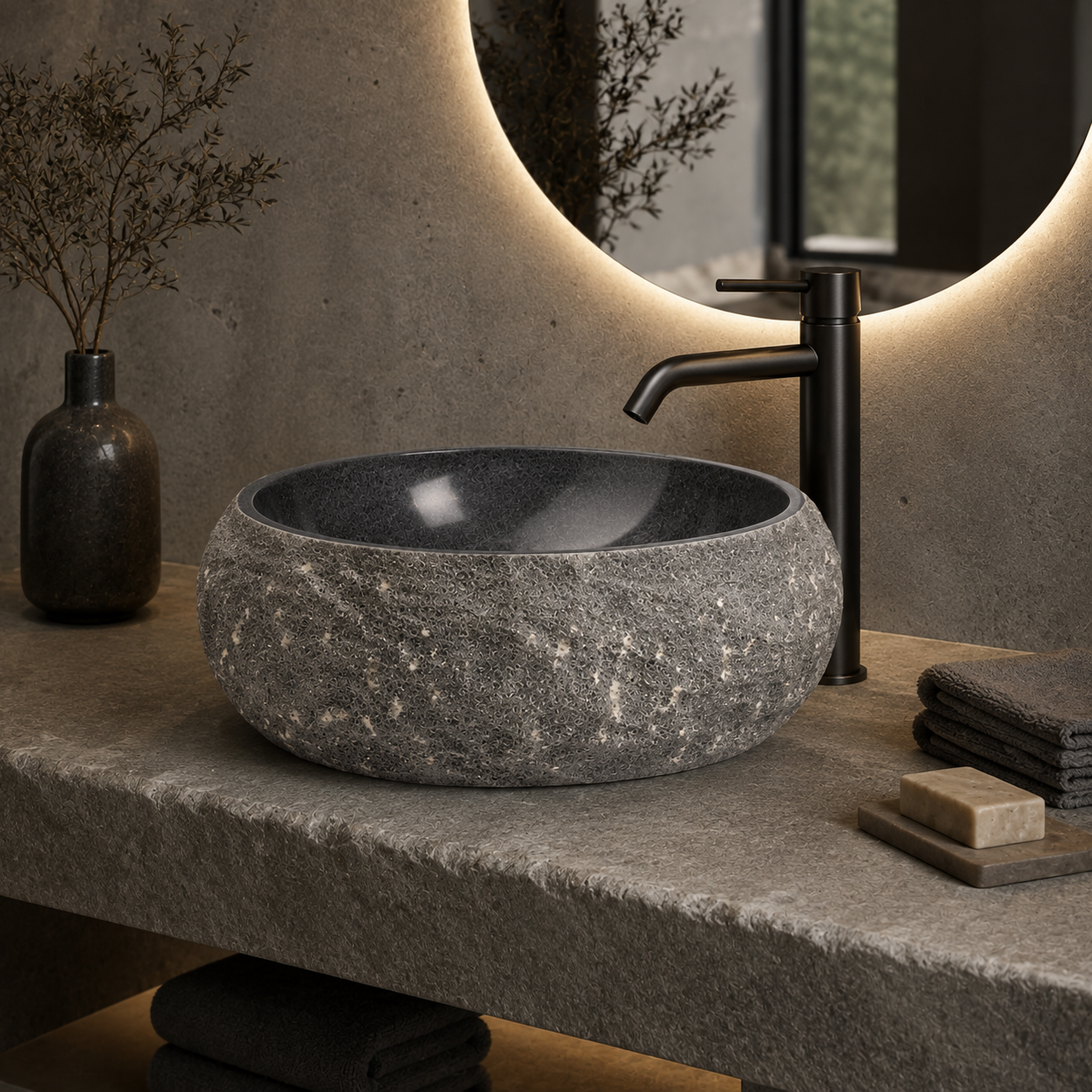 Luna Stone Vessel Basin