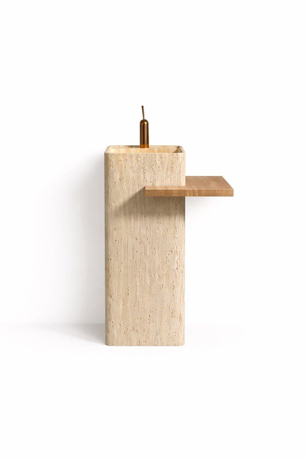 Artificial Travertine Freestanding Basin