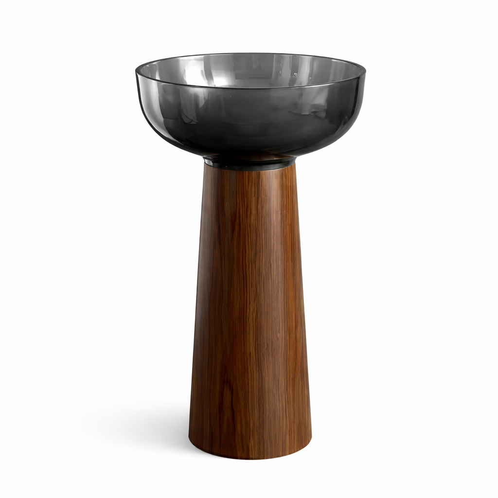 Wood Steel Basin – Terra Grey