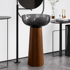 Wood Steel Basin – Terra Grey