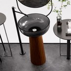 Wood Steel Basin – Terra Grey
