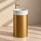 Golden Groove Designer Freestanding Basin – Luxury Edition