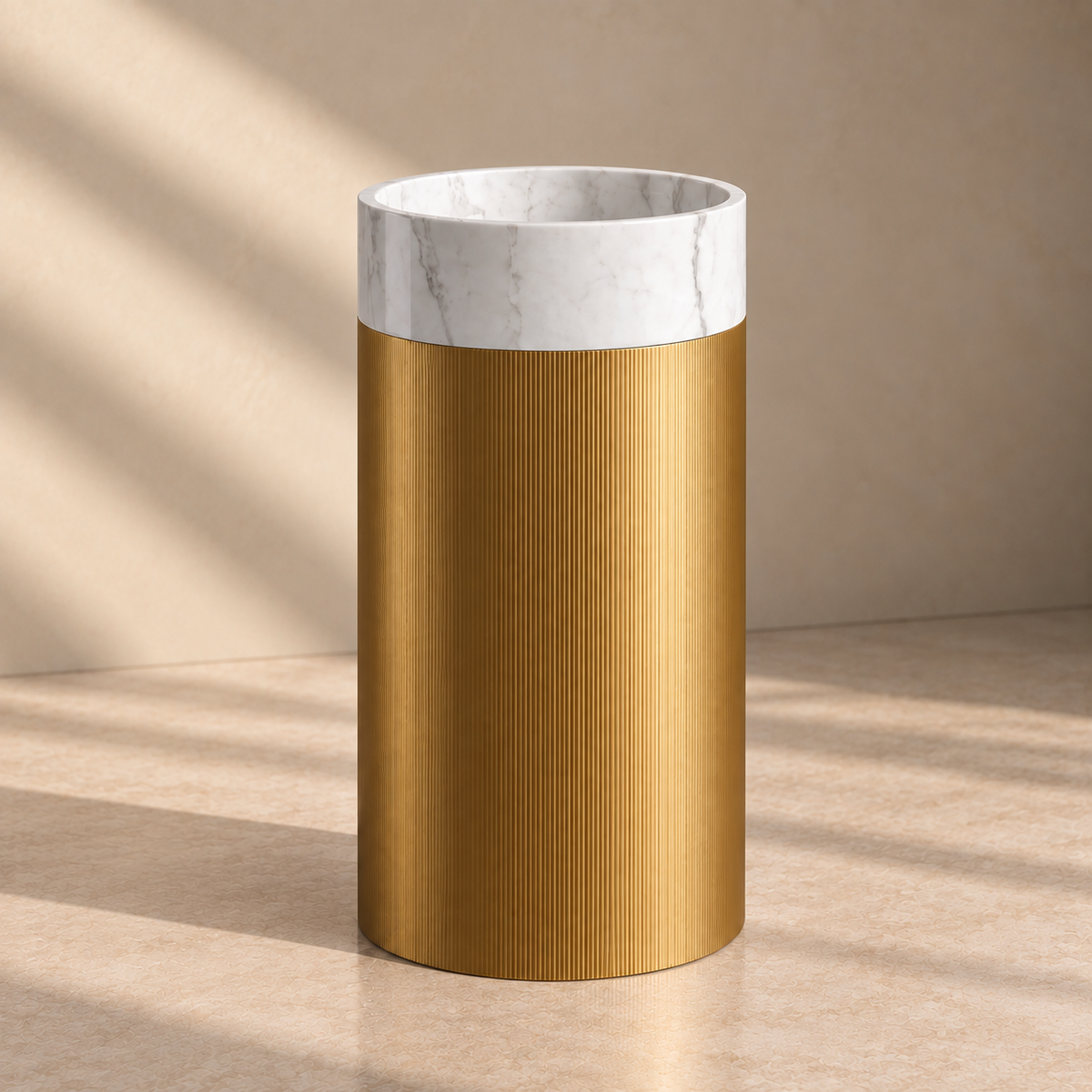 Golden Groove Designer Freestanding Basin – Luxury Edition