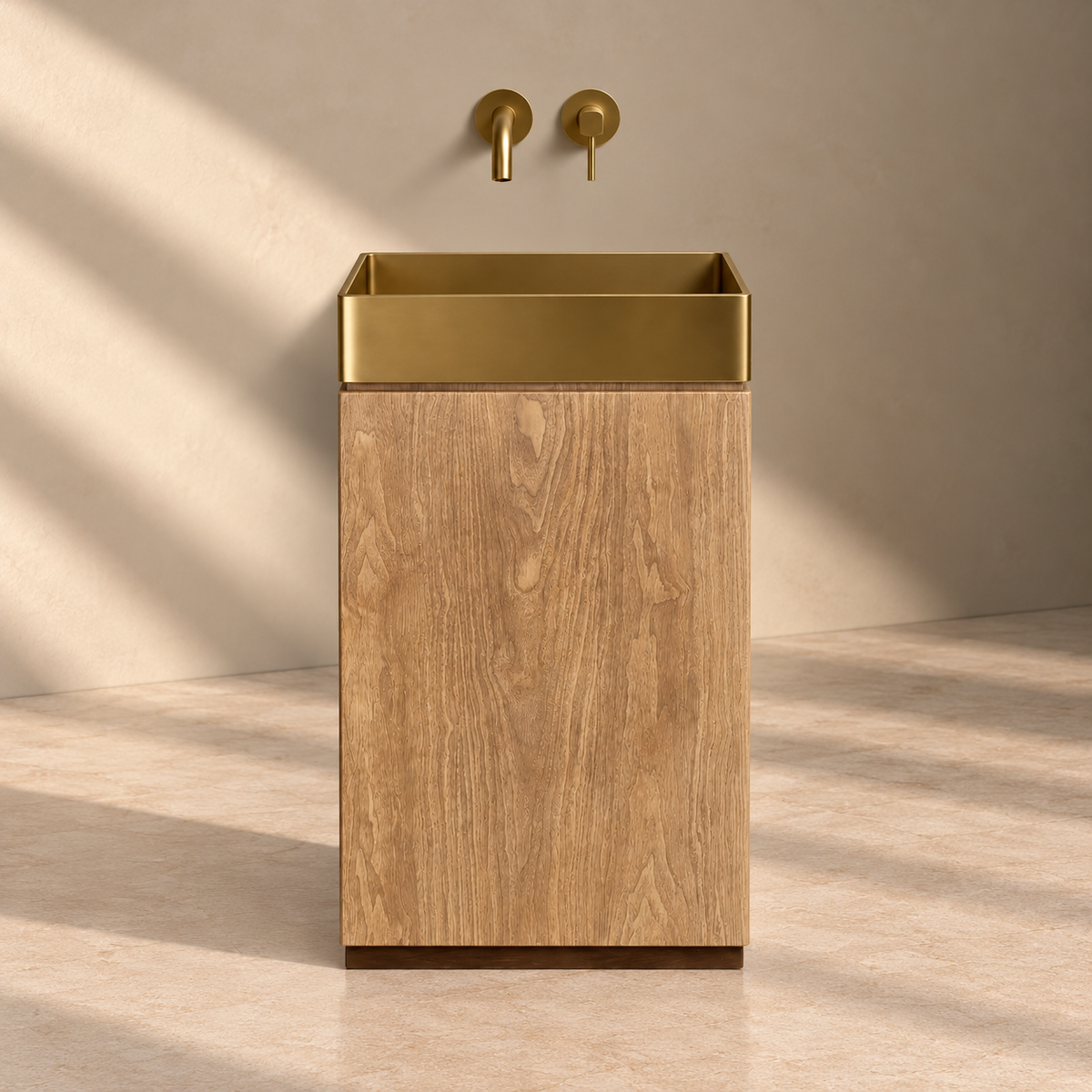Wood Grain Freestanding Basin – Modern Luxe Edition