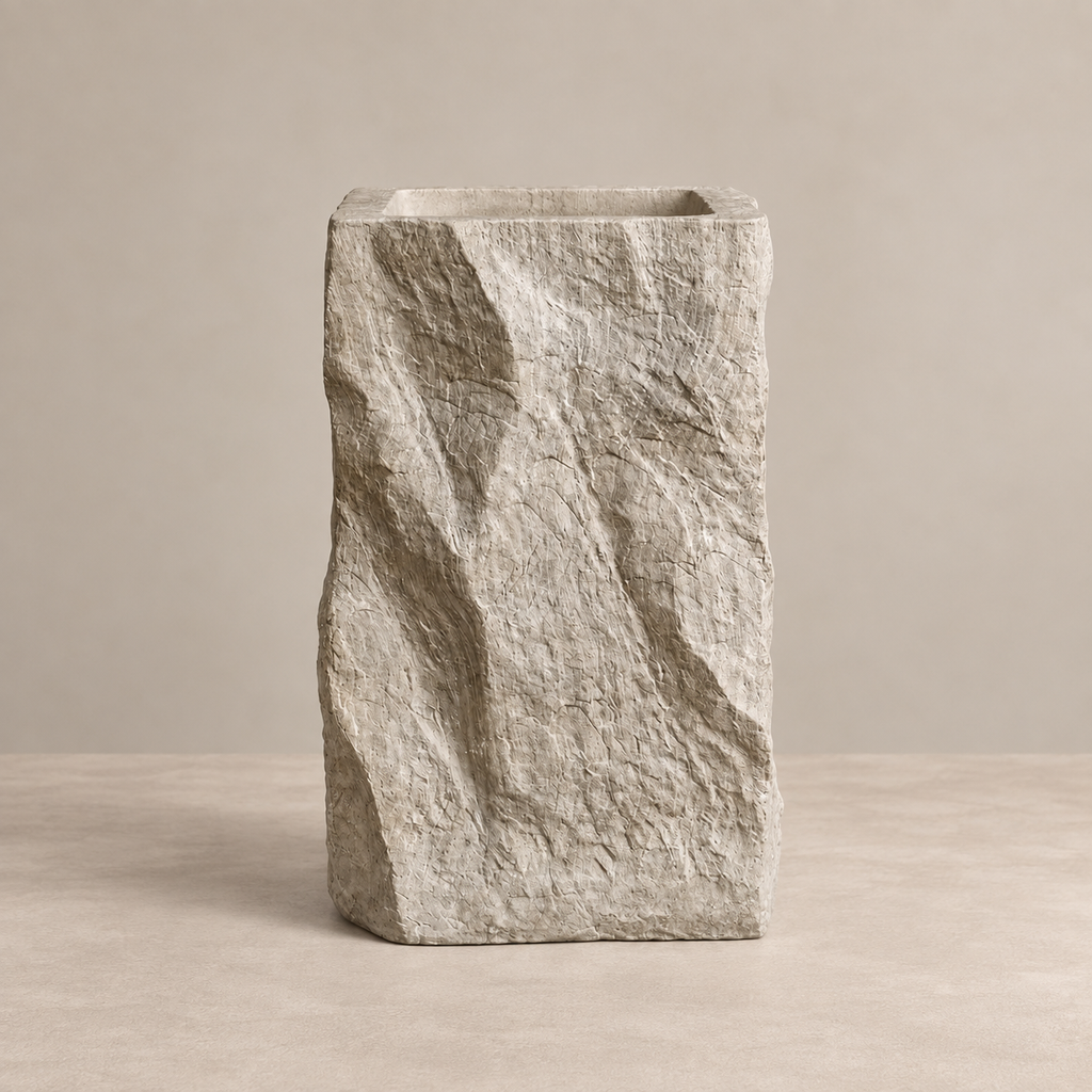 Monolith Artificial Stone Basin – Raw Block