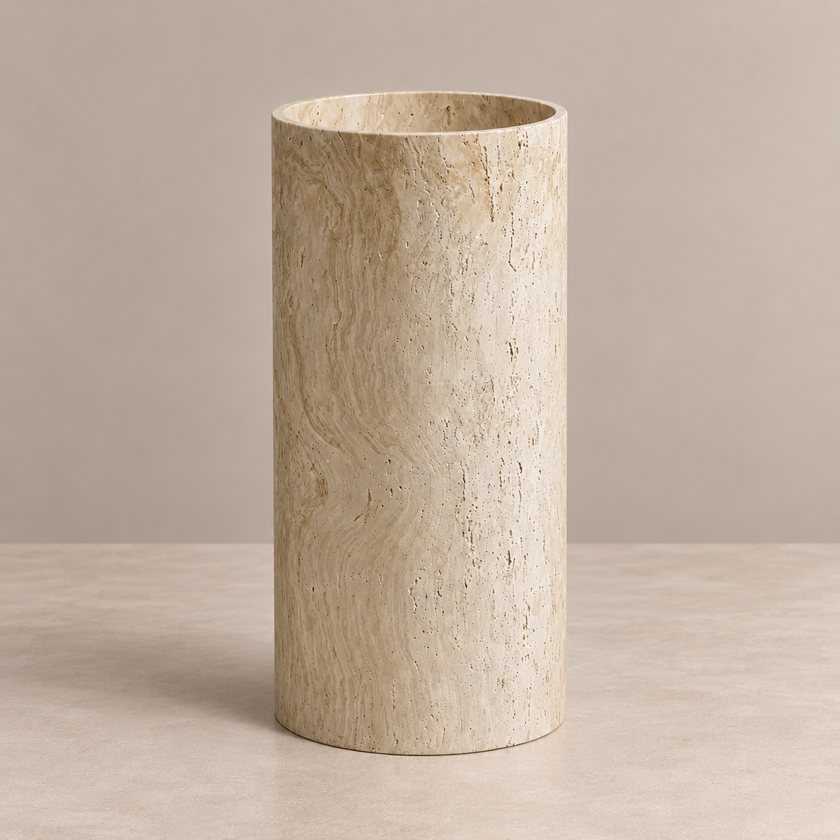 Wabi Travertine Column Basin – Desert Edition