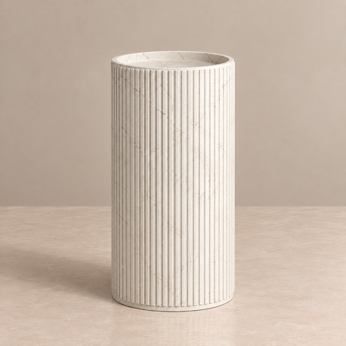 Halo Ribbed Pedestal Basin