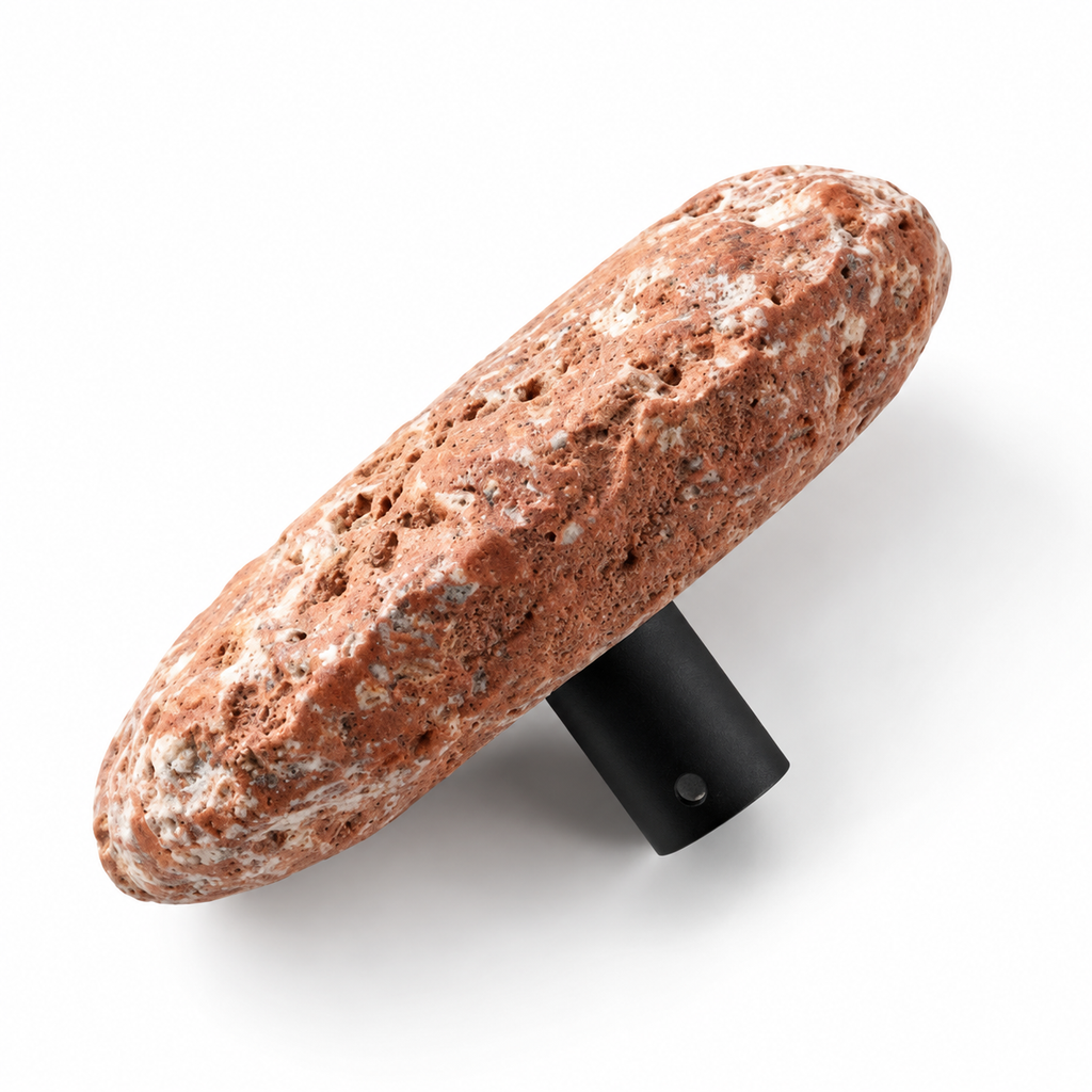 Italian Red Travertine Door Handle