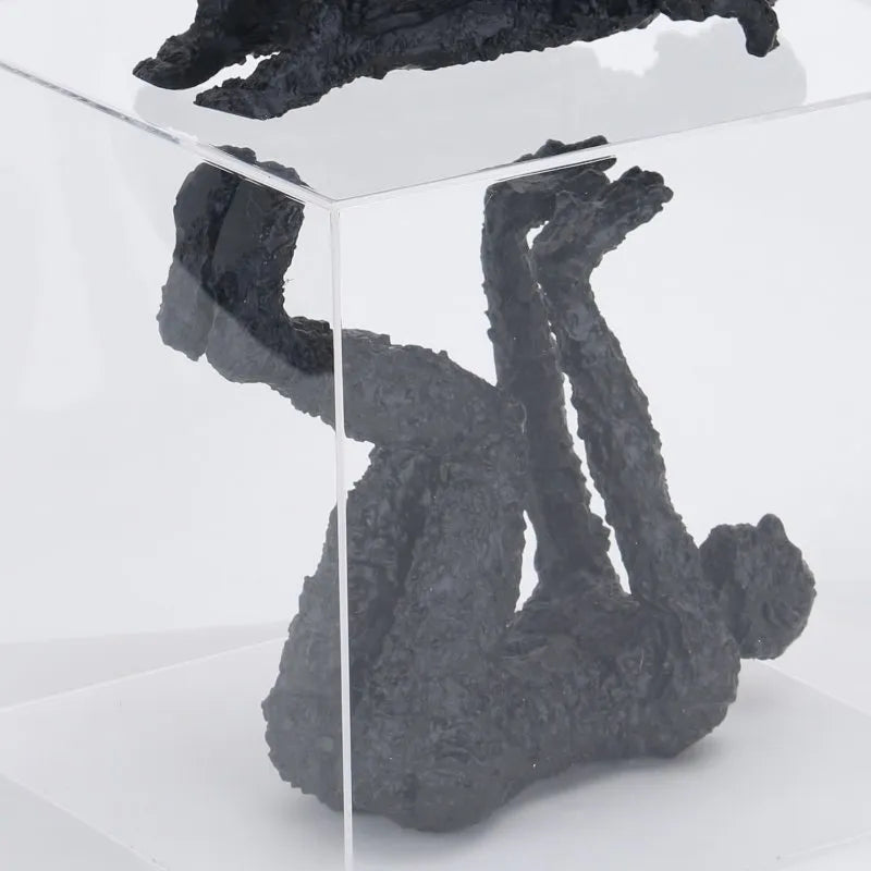 Console Table Decor – Decorative Figurine in Clear Box