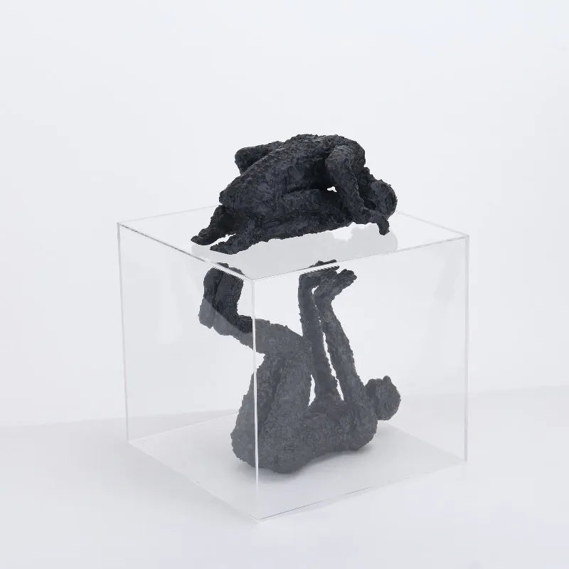 Console Table Decor – Decorative Figurine in Clear Box