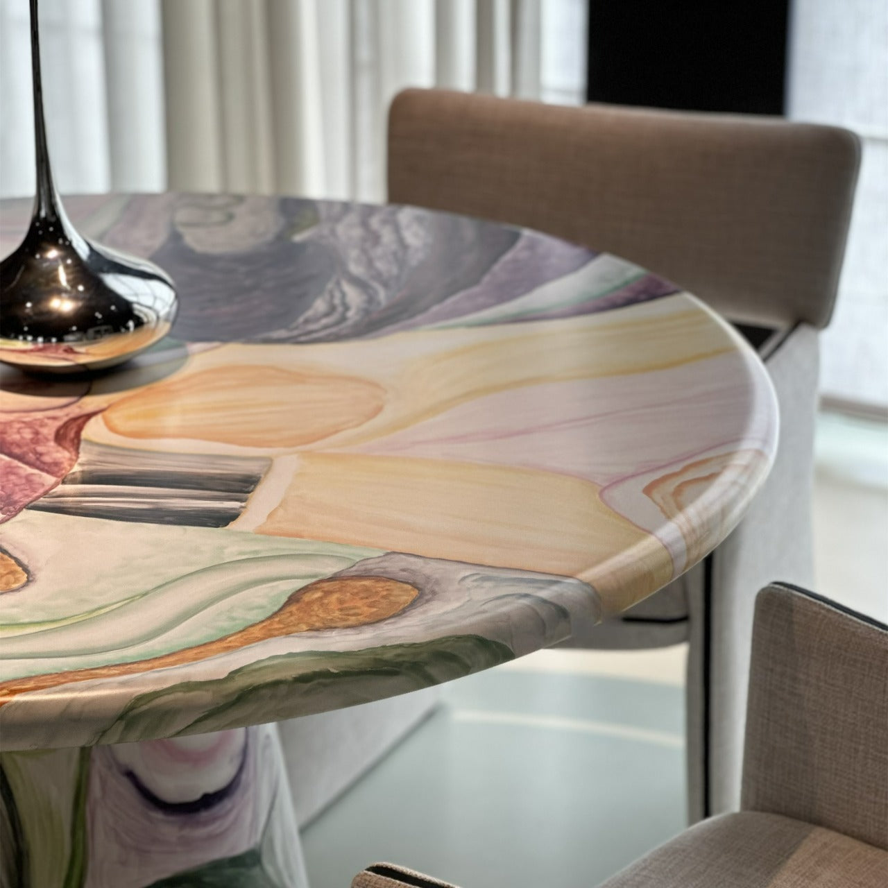 Artistic Swirl Dining Table