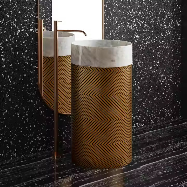 Luxury Decorative BiancoFree Standing Wash Basin
