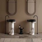 Modern Freestanding Hand Wash Basin – Solid Surface Design