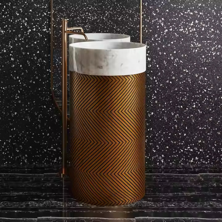 Luxury Decorative BiancoFree Standing Wash Basin