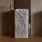 Carrara Artificial Stone Square Pedestal Basin