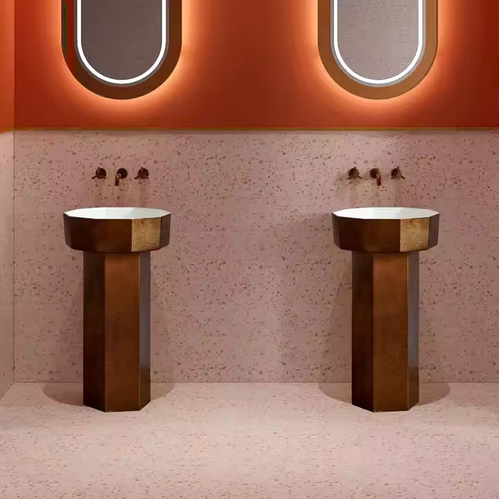 Bronze Pedestal Basin – Terra
