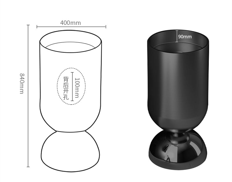 STAINLESS STEEL WINE GLASS FREESTANDING BASIN BY ZINARCH
