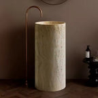 Wabi Sabi Traventine Style Floor Mounted Freestanding Basin