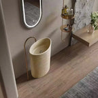 Boulder Pillar Artificial Stone Freestanding Basin