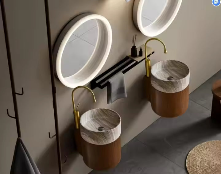Wall Mounted Hung Artificial Stone Washbasin