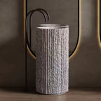 Wabi Sabi Style Artificial Stone Freestanding Basin