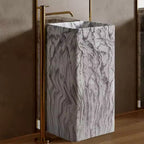 Carrara Artificial Stone Square Pedestal Basin