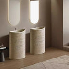 Boulder Pillar Artificial Stone Freestanding Basin
