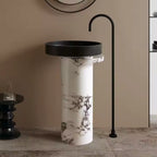 Modern Freestanding Hand Wash Basin – Solid Surface Design