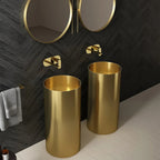 STAINLESSS STEEL ROUND FREESTANDING BASIN BY ZINARCH