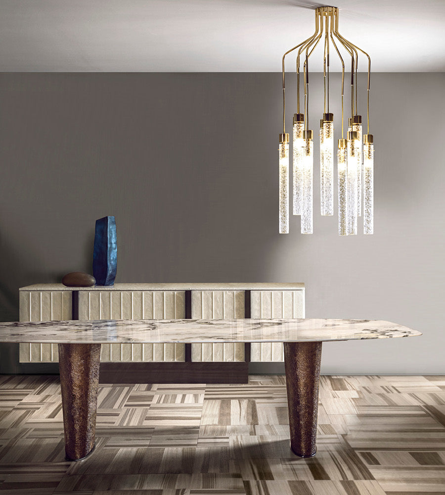 Sculpted Stone Dining Table – Model 3318