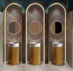 Italian Luxury Stainless Steel stand and Marble Freestanding Basin