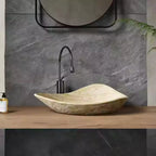 Unique Irregular Shape Artificial Stone Sinks Bathroom Wash Basin