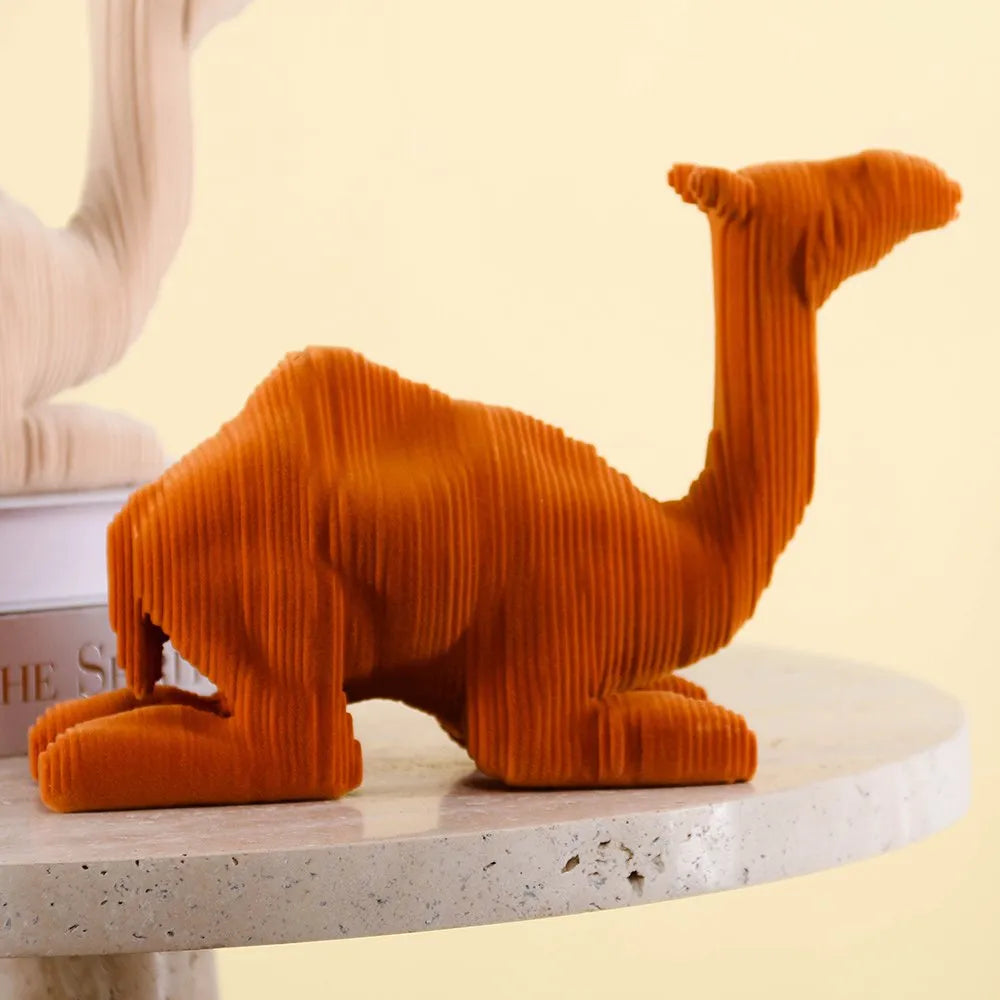 Decorations For Home Camel Flocking & Resin Sculpture