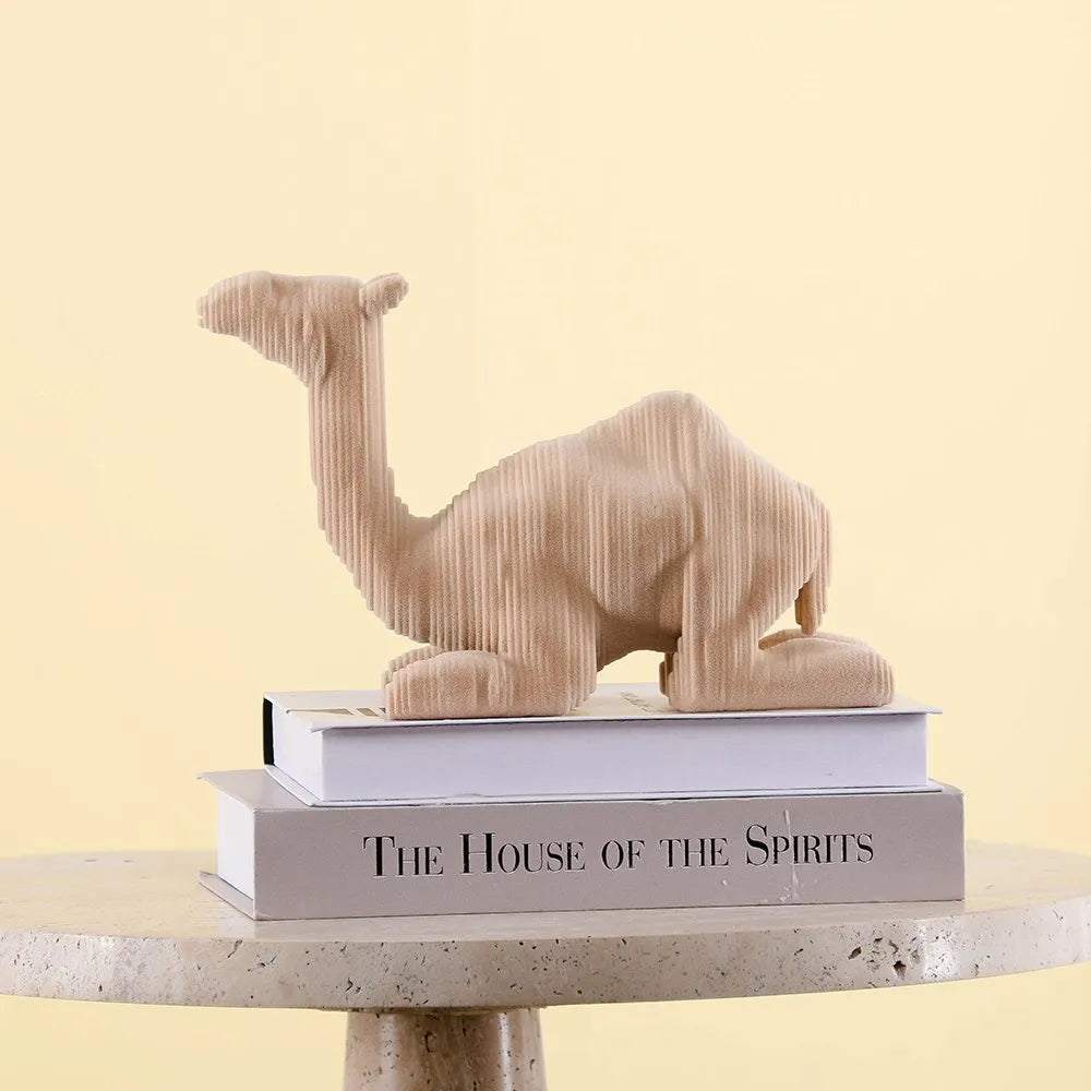 Decorations For Home Camel Flocking & Resin Sculpture