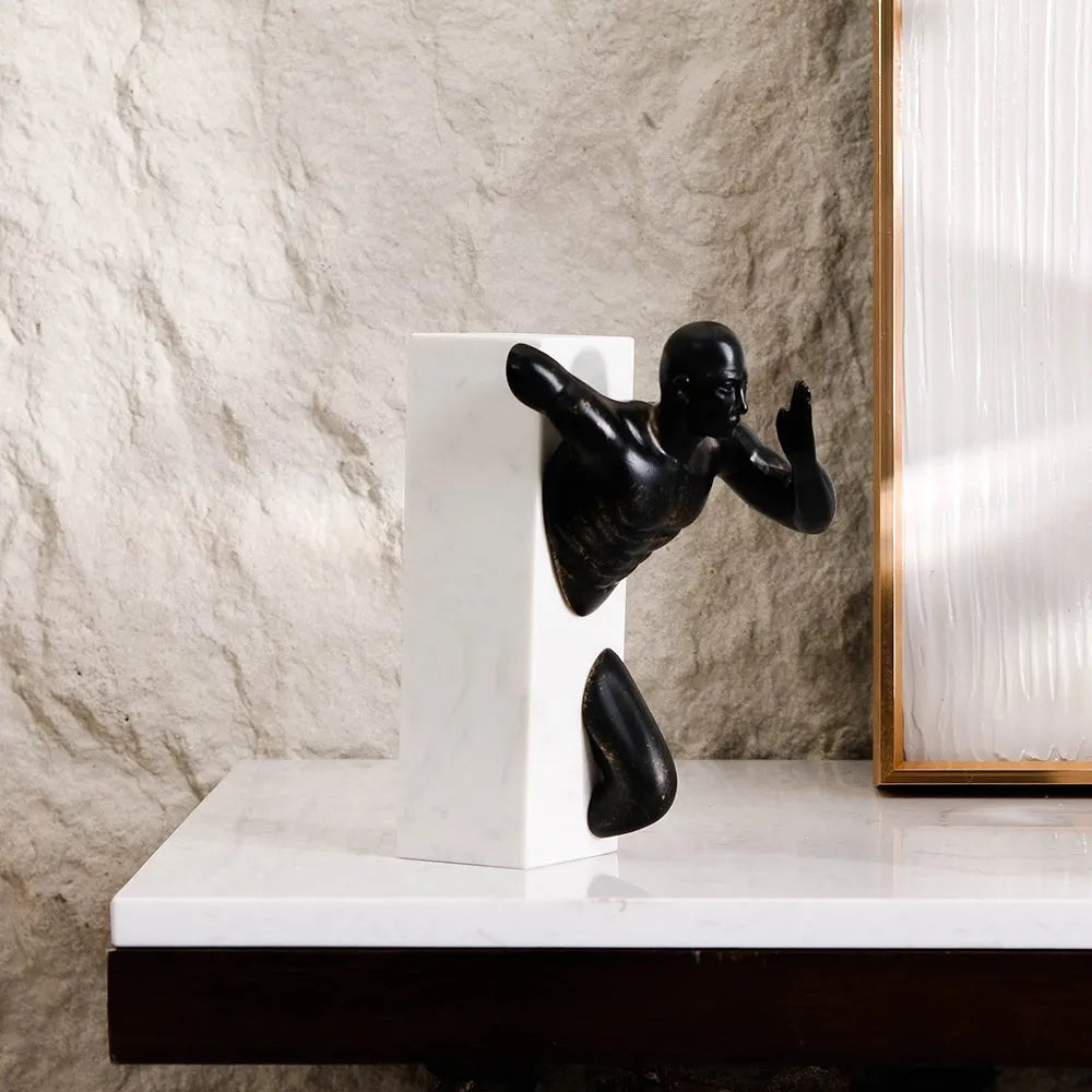 Decorations For Home – Wall-Through Man Sculpture